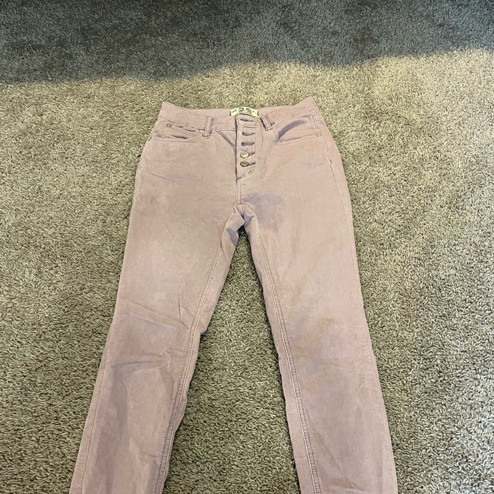 Free People velvet Corduroy Button Fly Pants.